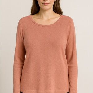 Old Navy Women’s Dusty Rose Sweater XXL Gold Metallic Thread Knit Pullover new